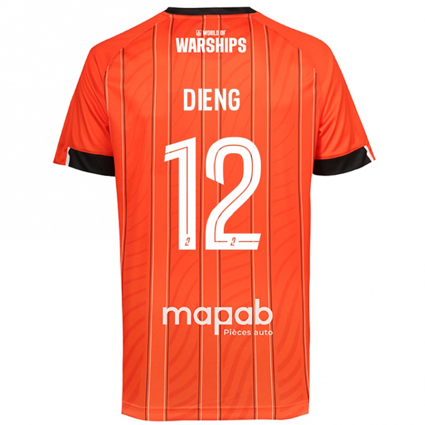 Kids Football Bamba Dieng #12 Orange Home Jersey 2024/25 T-Shirt Australia