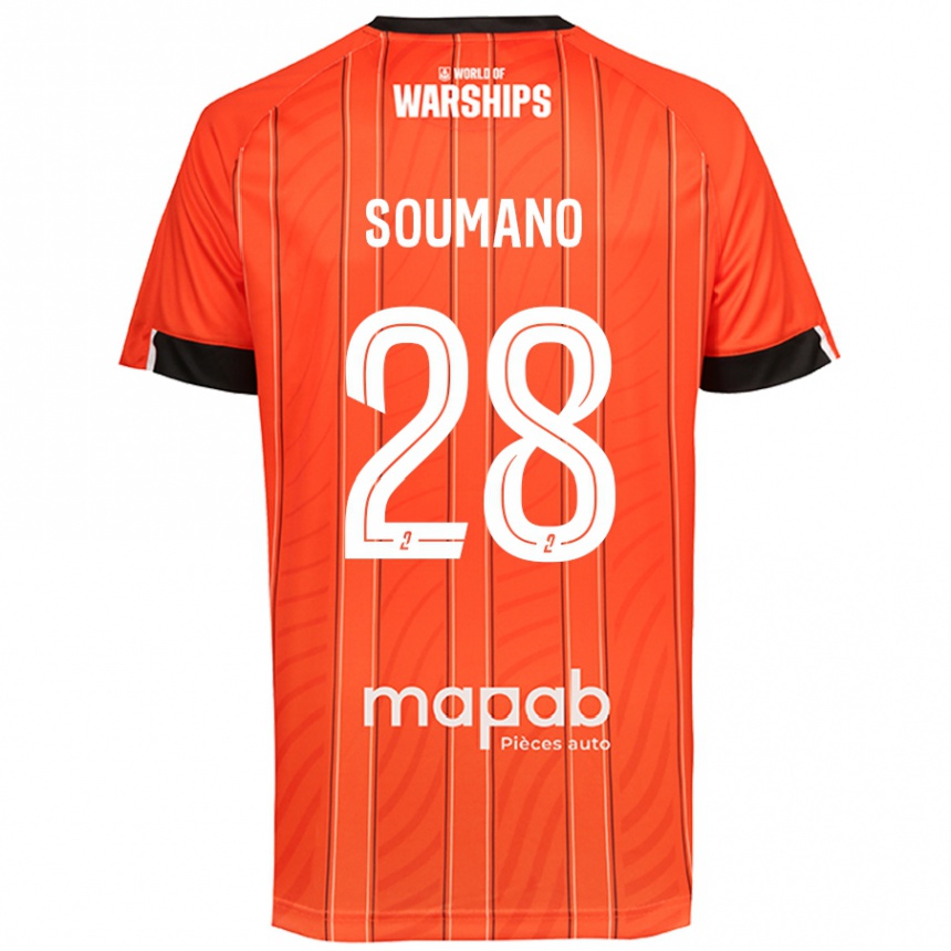 Kids Football Sambou Soumano #28 Orange Home Jersey 2024/25 T-Shirt Australia