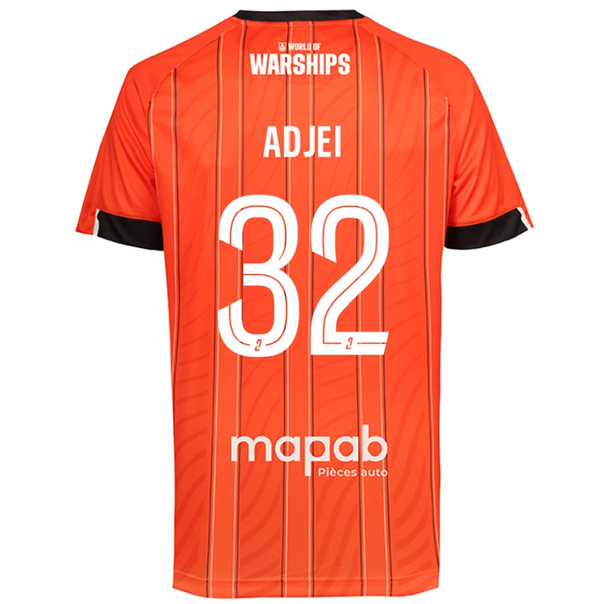 Kids Football Nathaniel Adjei #32 Orange Home Jersey 2024/25 T-Shirt Australia