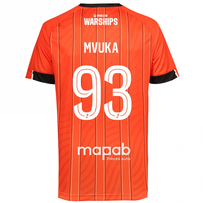 Kids Football Joel Mvuka #93 Orange Home Jersey 2024/25 T-Shirt Australia