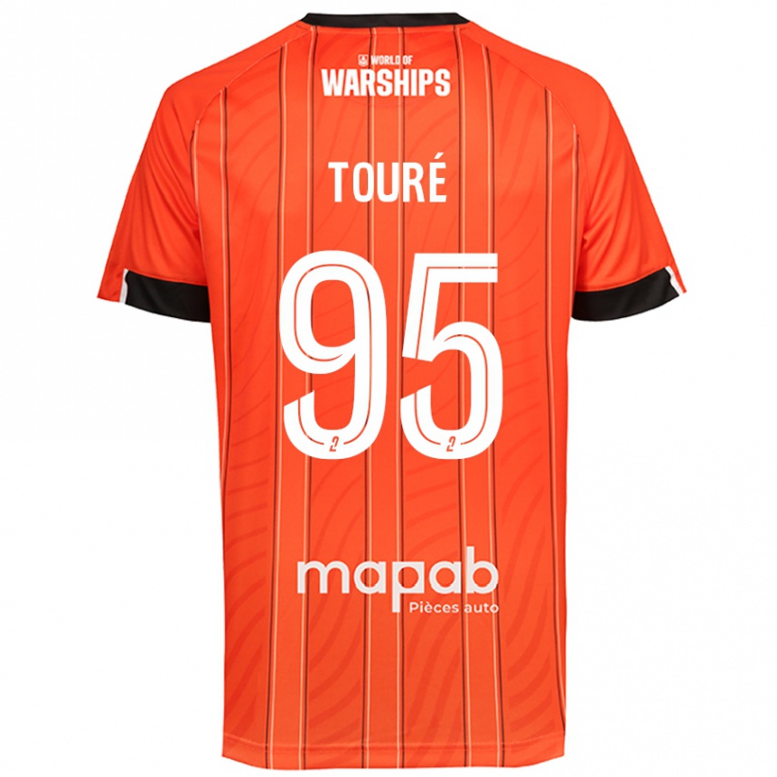 Kids Football Isaak Touré #95 Orange Home Jersey 2024/25 T-Shirt Australia