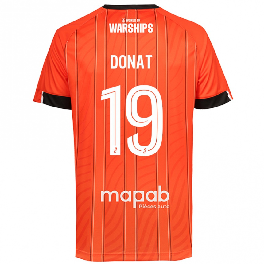 Kids Football Noa Donat #19 Orange Home Jersey 2024/25 T-Shirt Australia