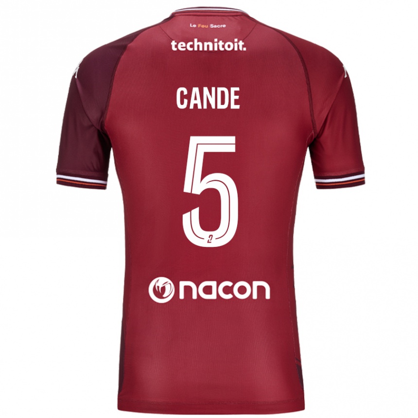 Kids Football Fali Candé #5 Red Granata Home Jersey 2024/25 T-Shirt Australia