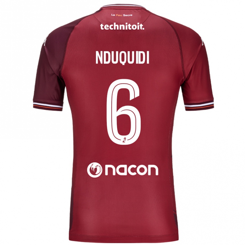 Kids Football Joseph Nduquidi #6 Red Granata Home Jersey 2024/25 T-Shirt Australia