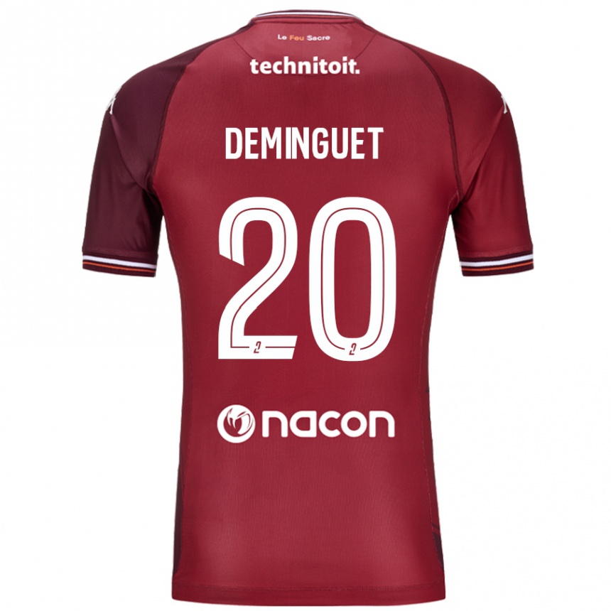 Kids Football Jessy Deminguet #20 Red Granata Home Jersey 2024/25 T-Shirt Australia