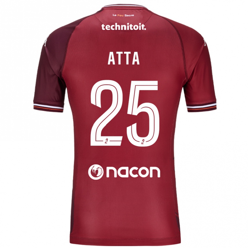 Kids Football Arthur Atta #25 Red Granata Home Jersey 2024/25 T-Shirt Australia