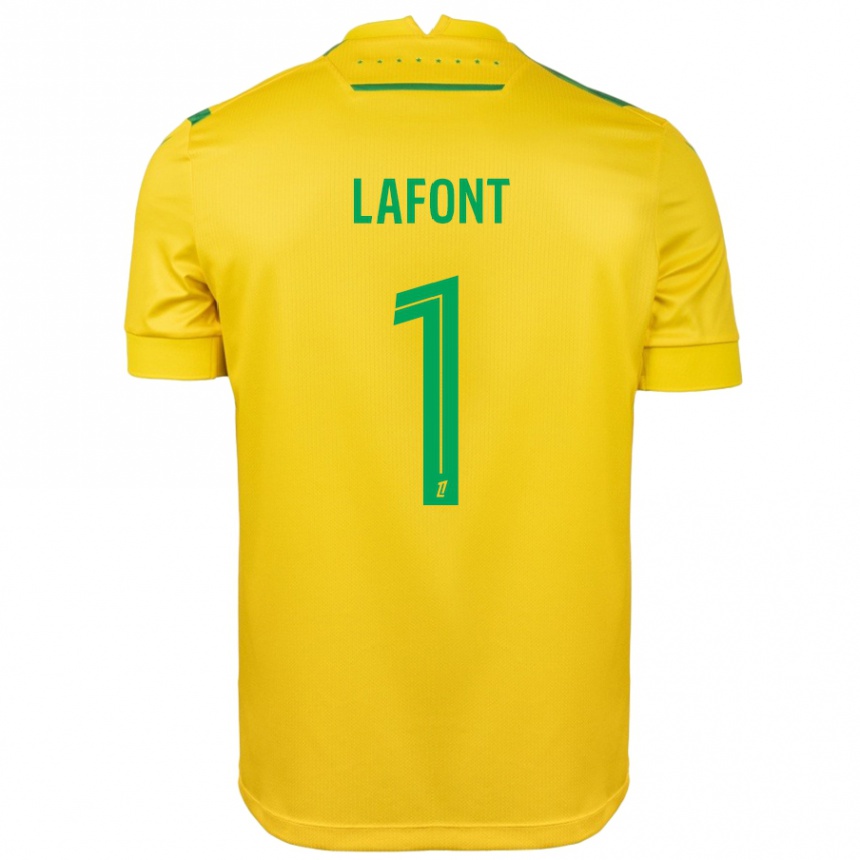 Kids Football Alban Lafont #1 Yellow Green Home Jersey 2024/25 T-Shirt Australia