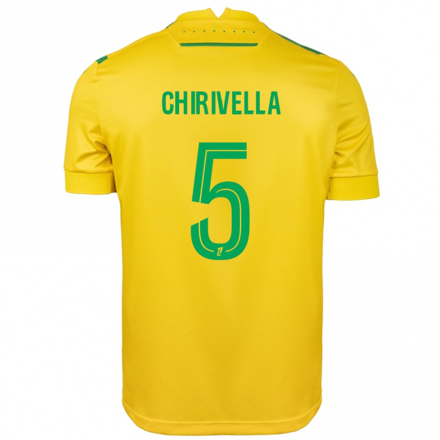 Kids Football Pedro Chirivella #5 Yellow Green Home Jersey 2024/25 T-Shirt Australia