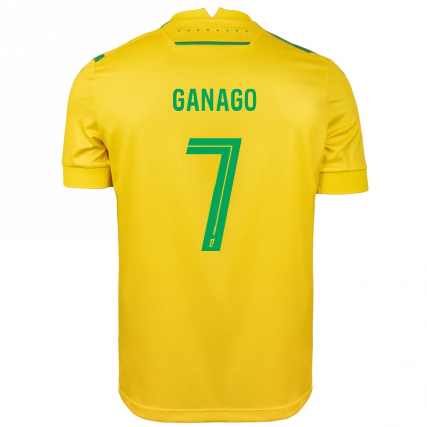 Kids Football Ignatius Ganago #7 Yellow Green Home Jersey 2024/25 T-Shirt Australia