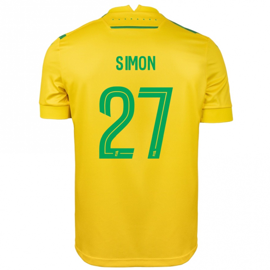 Kids Football Moses Simon #27 Yellow Green Home Jersey 2024/25 T-Shirt Australia