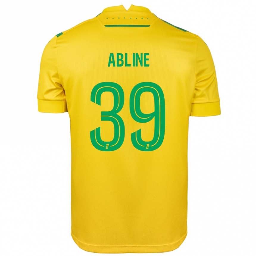 Kids Football Matthis Abline #39 Yellow Green Home Jersey 2024/25 T-Shirt Australia