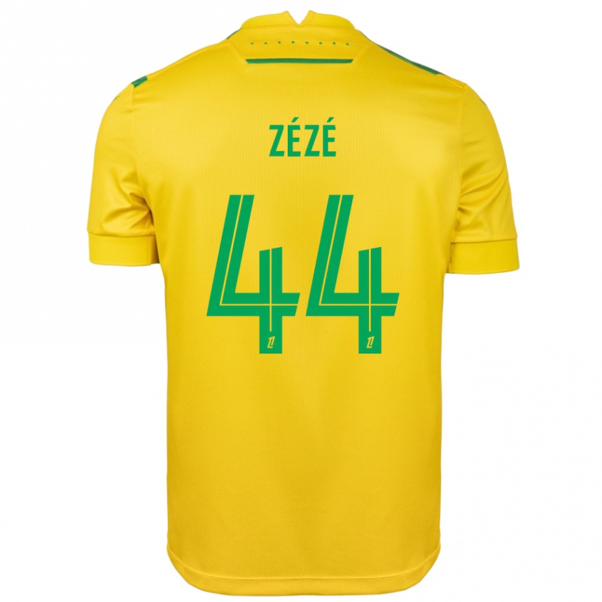 Kids Football Nathan Zézé #44 Yellow Green Home Jersey 2024/25 T-Shirt Australia