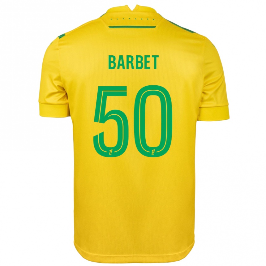 Kids Football Hugo Barbet #50 Yellow Green Home Jersey 2024/25 T-Shirt Australia