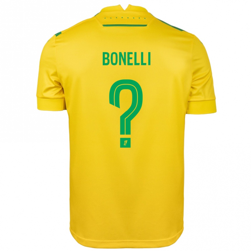 Kids Football Lucas Bonelli #0 Yellow Green Home Jersey 2024/25 T-Shirt Australia