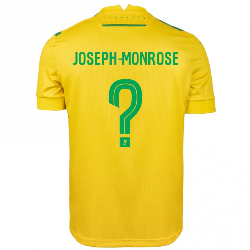 Kids Football Florian Joseph-Monrose #0 Yellow Green Home Jersey 2024/25 T-Shirt Australia