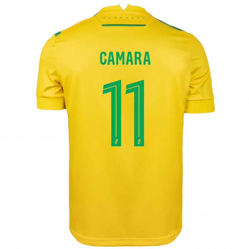 Kids Football Aboubacar Camara #11 Yellow Green Home Jersey 2024/25 T-Shirt Australia