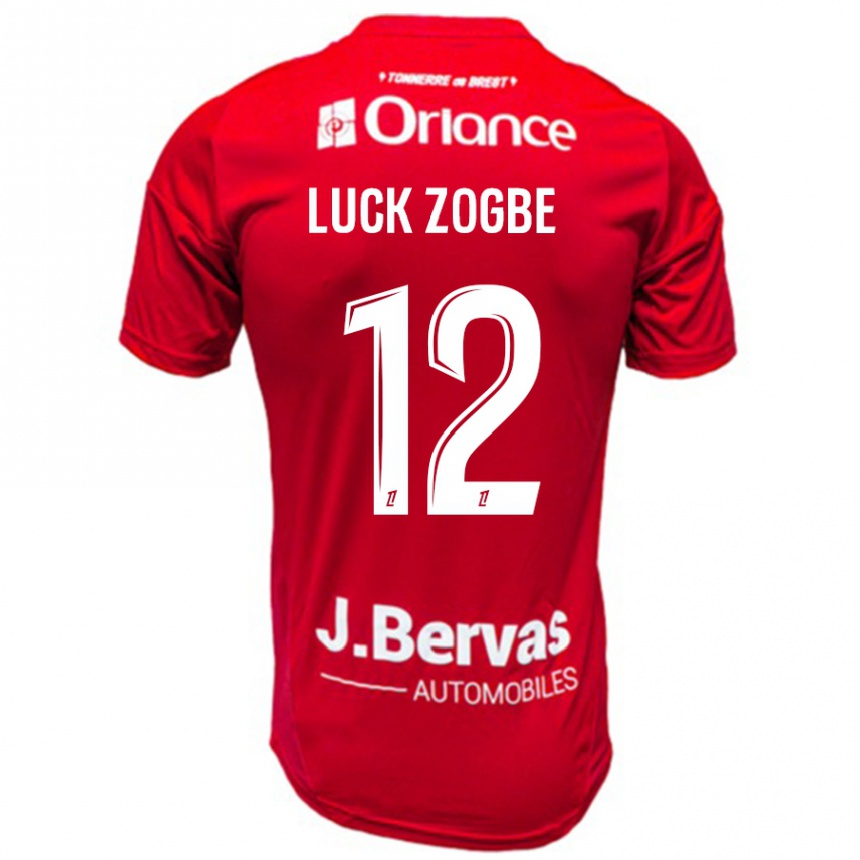 Kids Football Luck Zogbé #12 Red White Home Jersey 2024/25 T-Shirt Australia