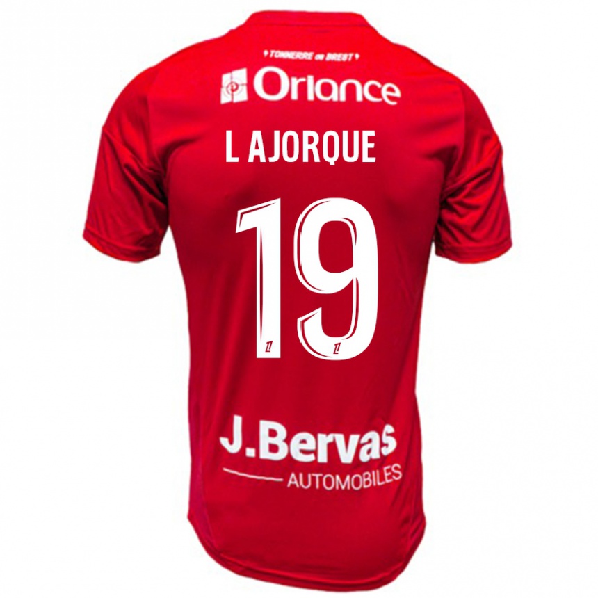 Kids Football Ludovic Ajorque #19 Red White Home Jersey 2024/25 T-Shirt Australia