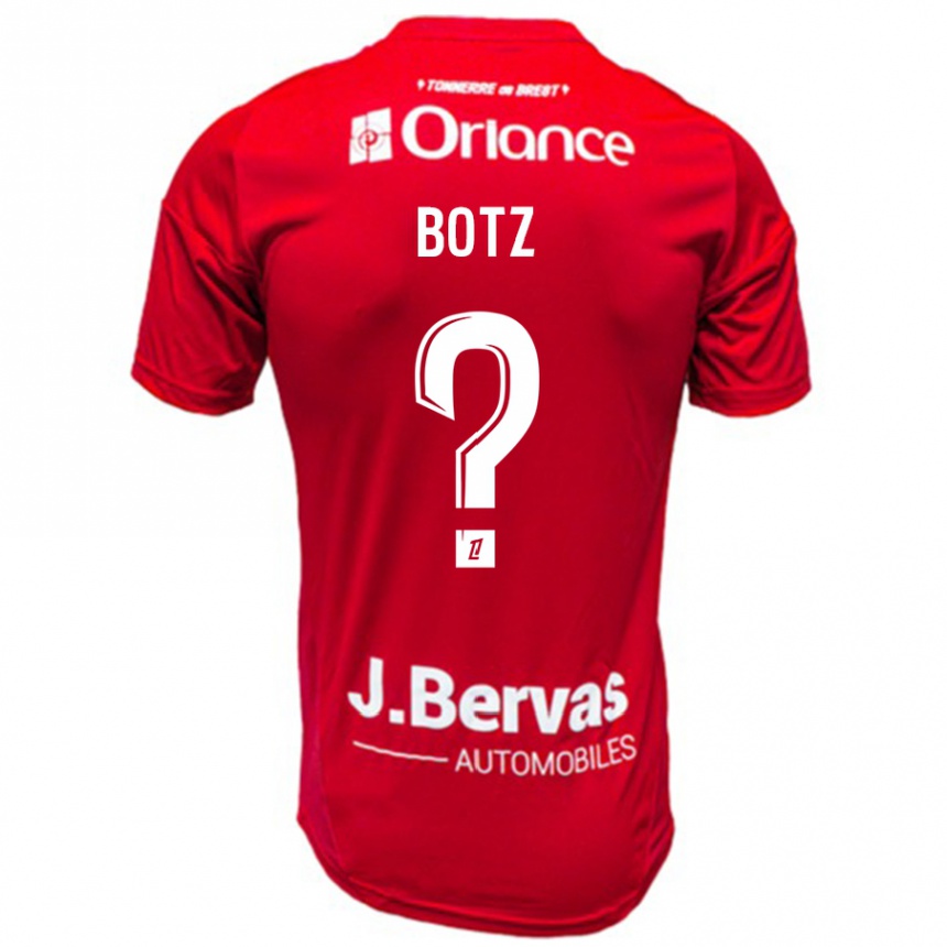 Kids Football Léo Botz #0 Red White Home Jersey 2024/25 T-Shirt Australia