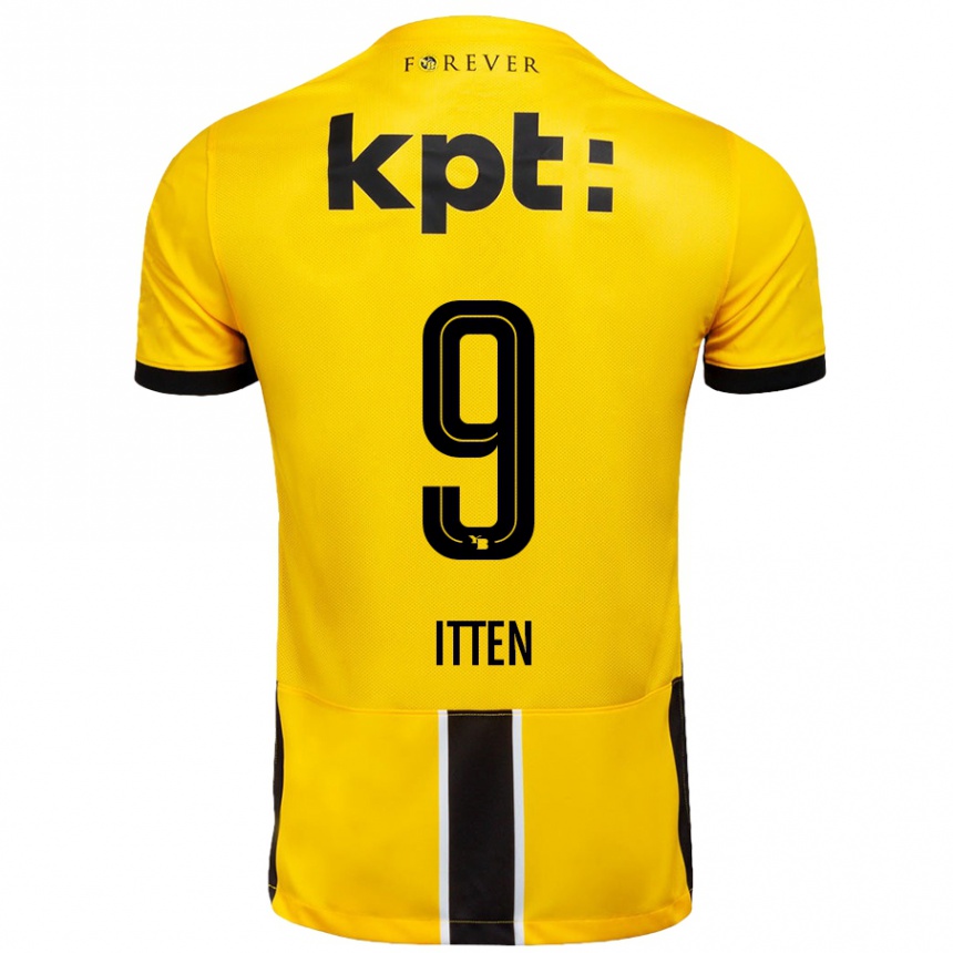 Kids Football Cedric Itten #9 Yellow Black Home Jersey 2024/25 T-Shirt Australia