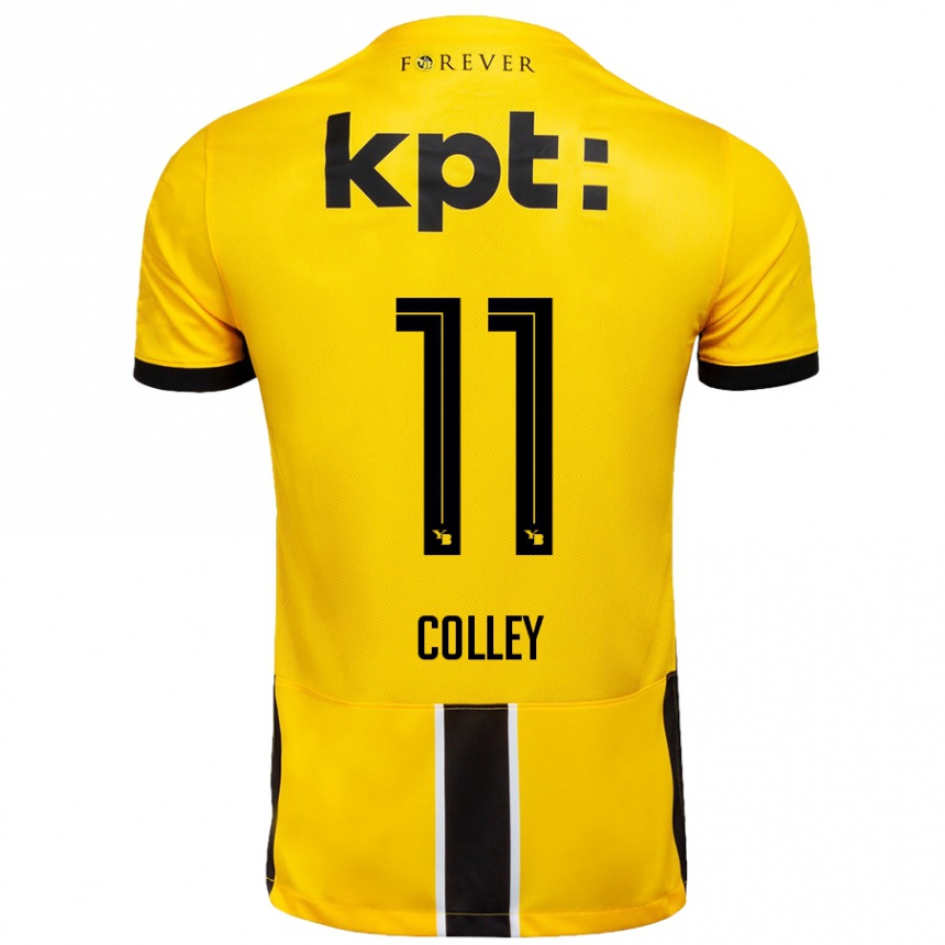 Kids Football Ebrima Colley #11 Yellow Black Home Jersey 2024/25 T-Shirt Australia