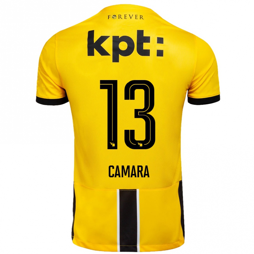 Kids Football Mohamed Camara #13 Yellow Black Home Jersey 2024/25 T-Shirt Australia