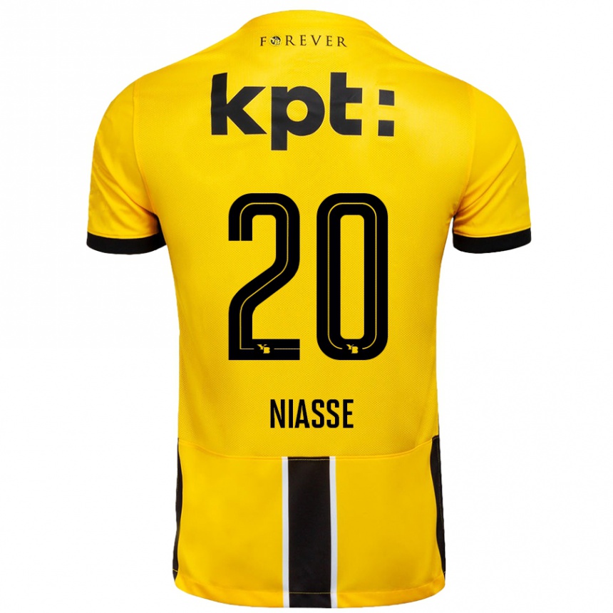 Kids Football Cheikh Niasse #20 Yellow Black Home Jersey 2024/25 T-Shirt Australia