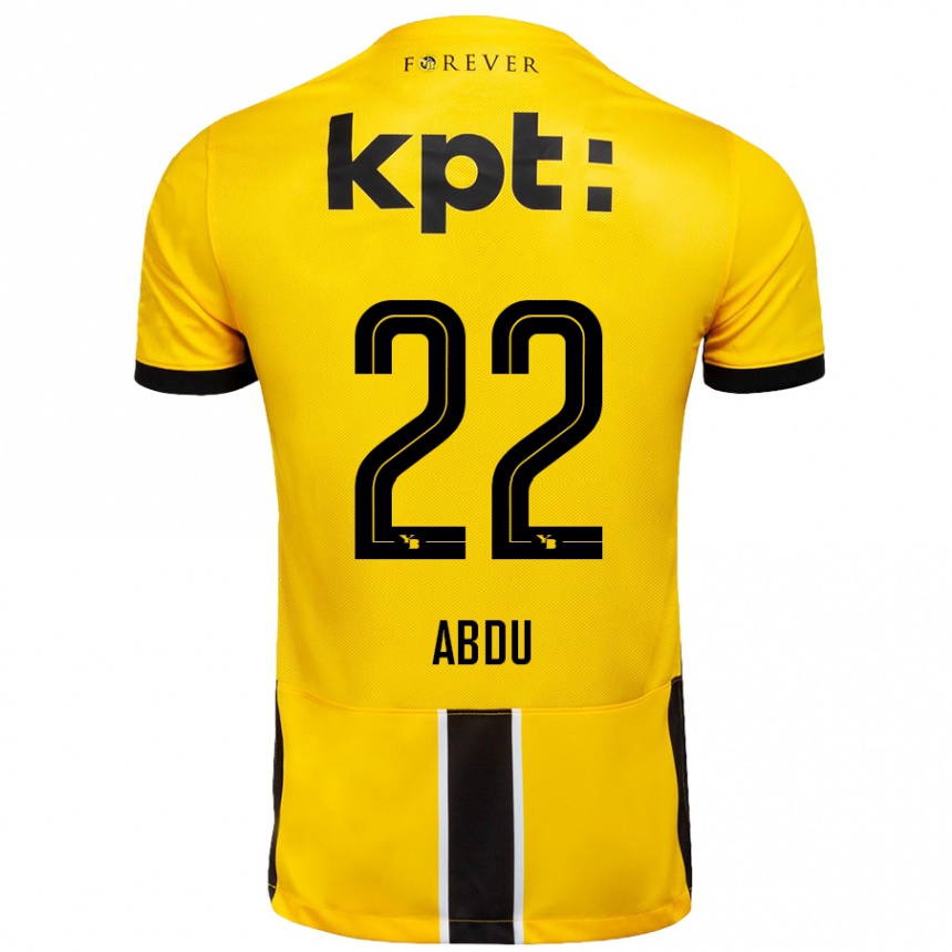 Kids Football Abdu Conté #22 Yellow Black Home Jersey 2024/25 T-Shirt Australia