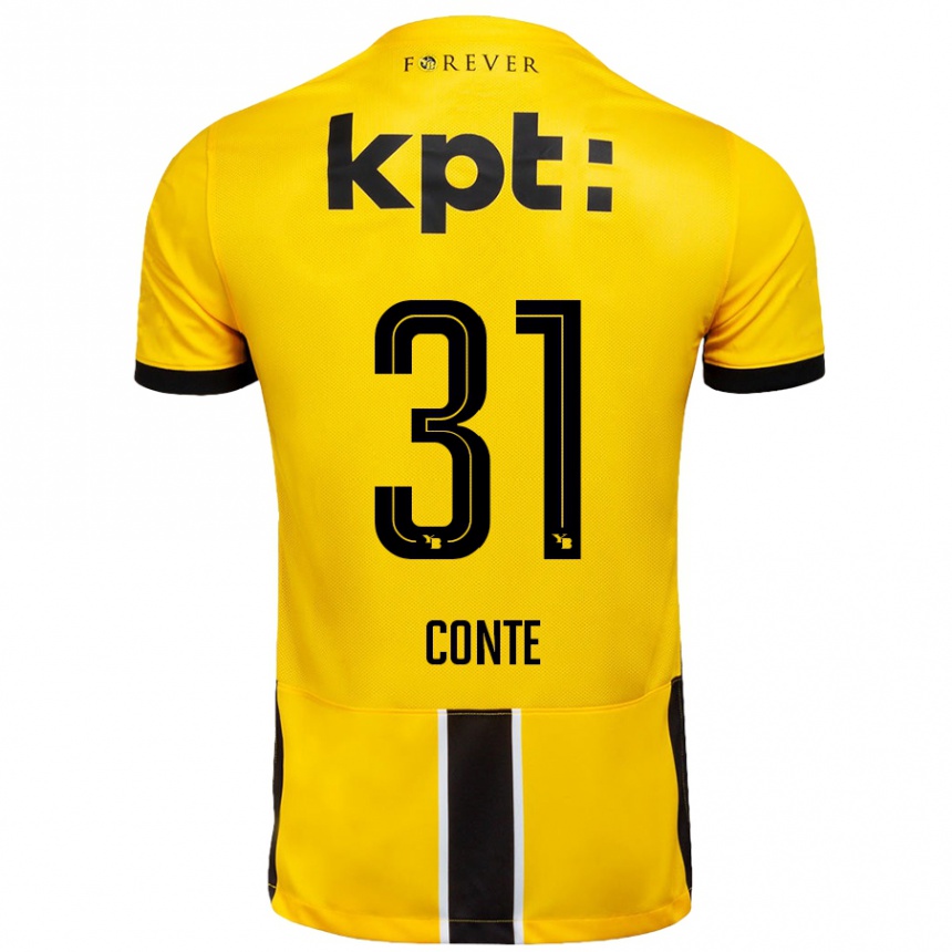 Kids Football Facinet Conte #31 Yellow Black Home Jersey 2024/25 T-Shirt Australia