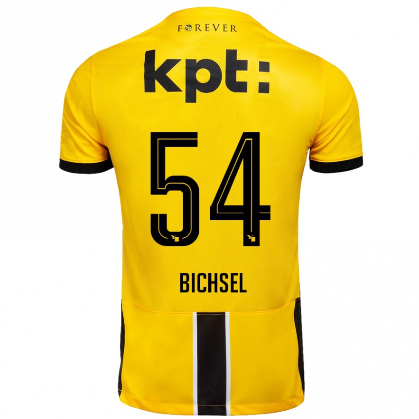 Kids Football Joel Bichsel #54 Yellow Black Home Jersey 2024/25 T-Shirt Australia