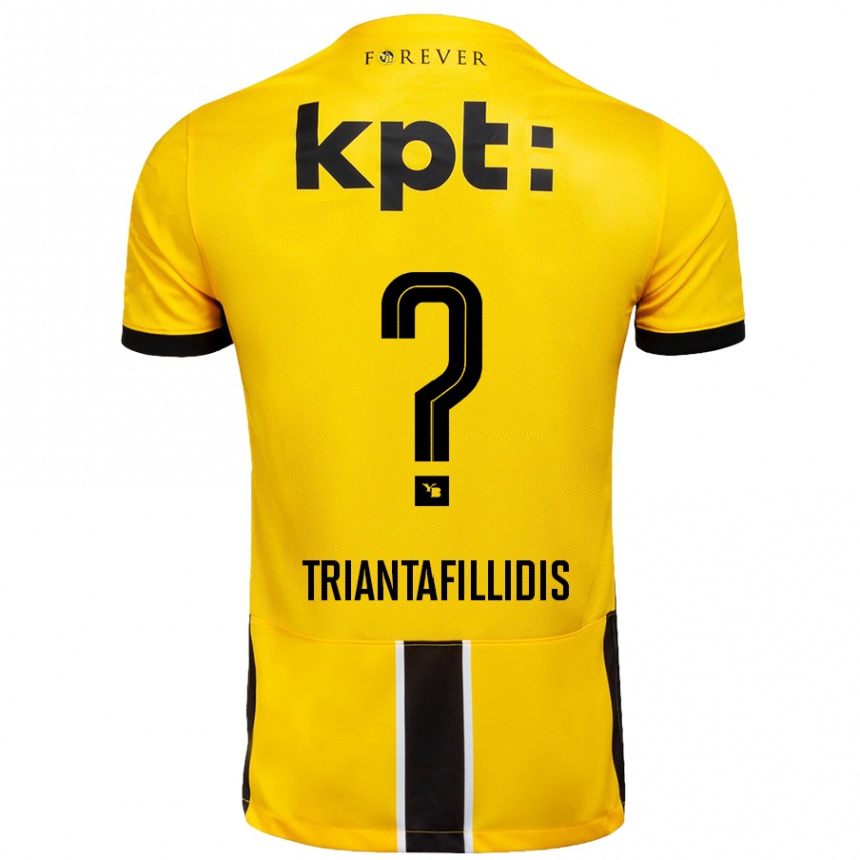 Kids Football Nevin Triantafillidis #0 Yellow Black Home Jersey 2024/25 T-Shirt Australia