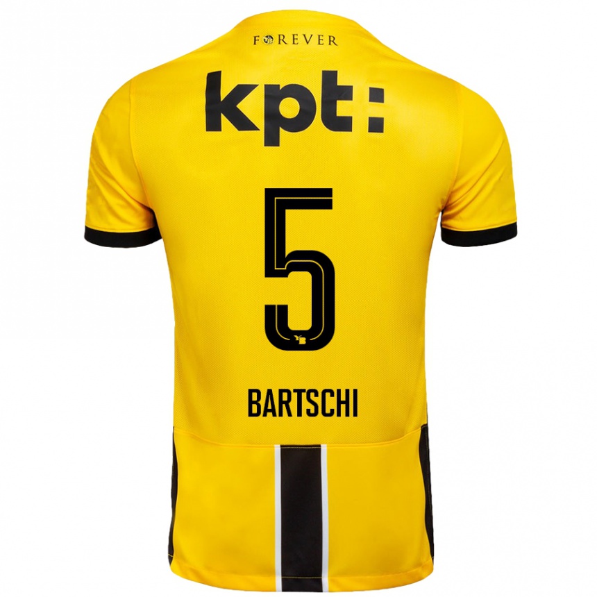 Kids Football Lorena Bärtschi #5 Yellow Black Home Jersey 2024/25 T-Shirt Australia