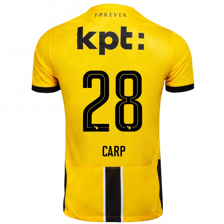 Kids Football Cristina Carp #28 Yellow Black Home Jersey 2024/25 T-Shirt Australia