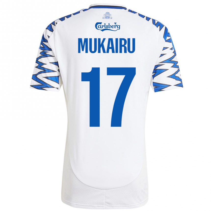 Kids Football Paul Mukairu #17 White Sky Blue Home Jersey 2024/25 T-Shirt Australia