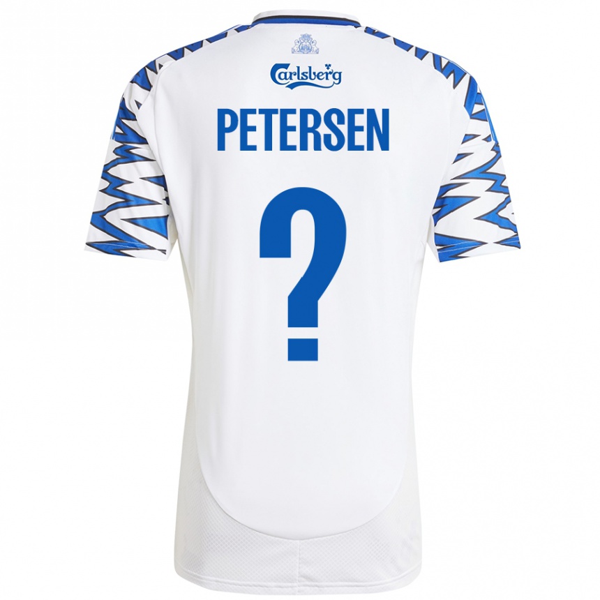 Kids Football Frederik Petersen #0 White Sky Blue Home Jersey 2024/25 T-Shirt Australia