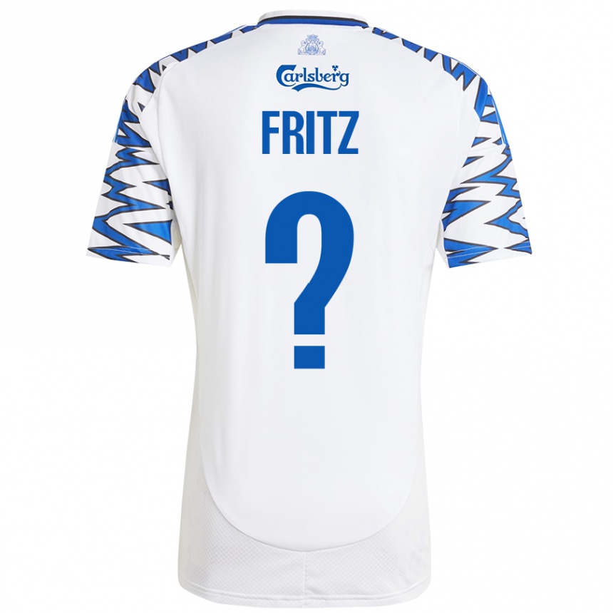 Kids Football Gustav Fritz #0 White Sky Blue Home Jersey 2024/25 T-Shirt Australia