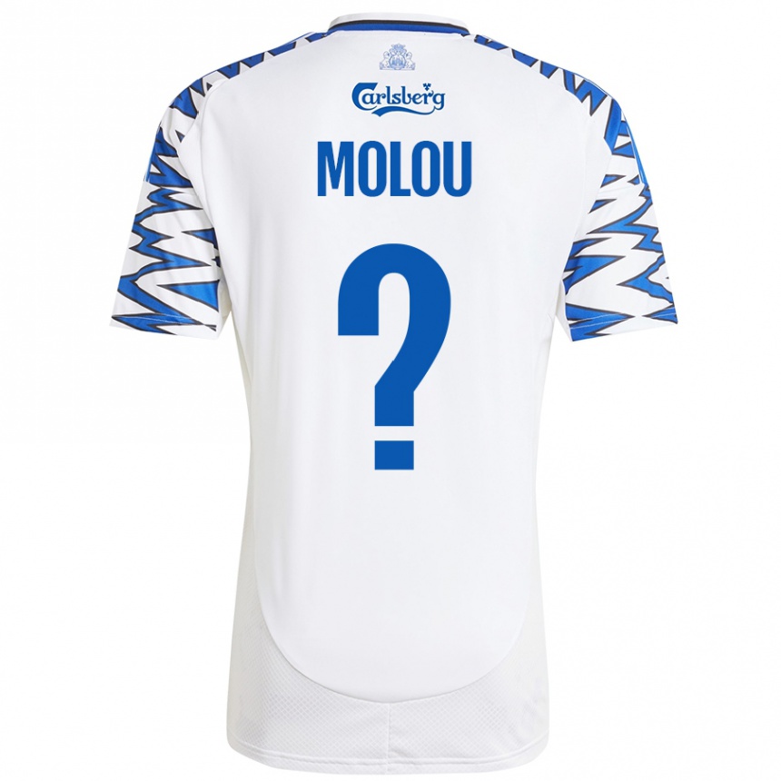 Kids Football Yvann Molou #0 White Sky Blue Home Jersey 2024/25 T-Shirt Australia