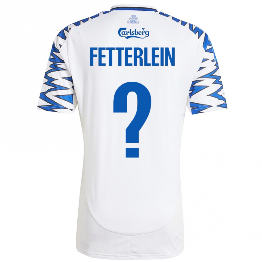 Kids Football Sean Fetterlein #0 White Sky Blue Home Jersey 2024/25 T-Shirt Australia