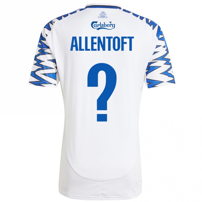 Kids Football Philip Allentoft #0 White Sky Blue Home Jersey 2024/25 T-Shirt Australia