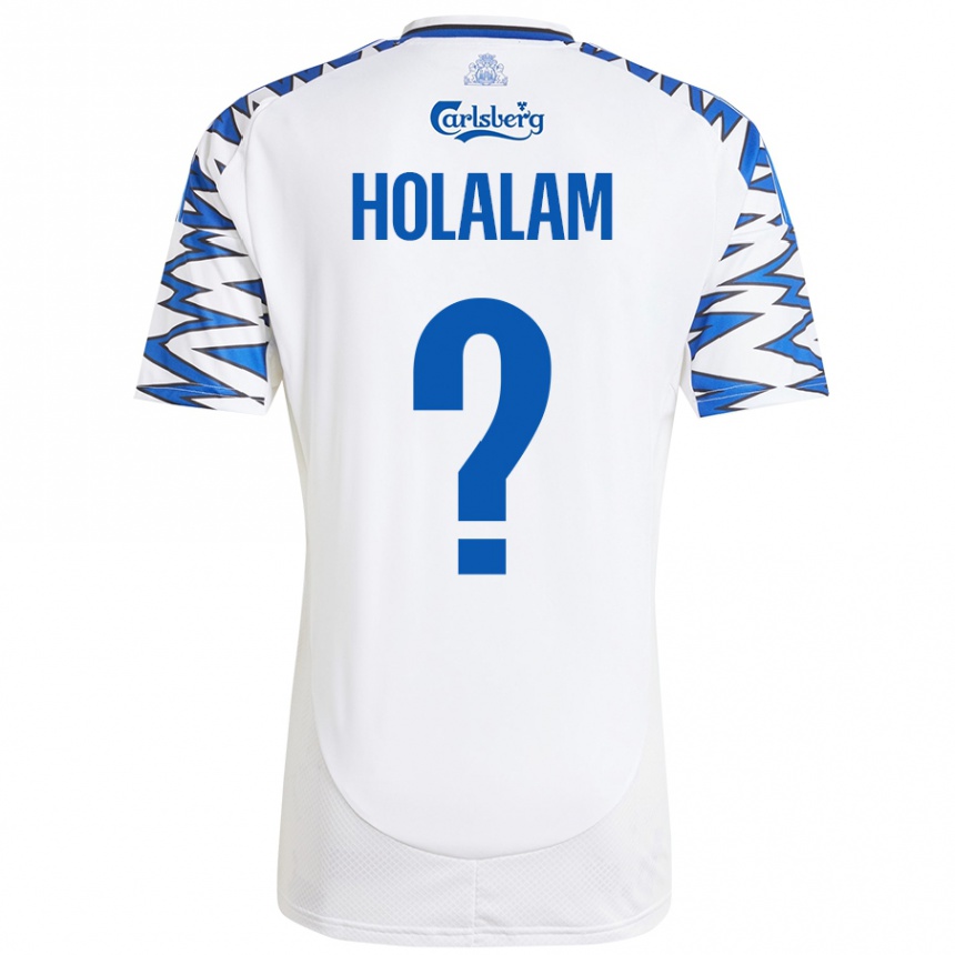 Kids Football Ishaq Holalam #0 White Sky Blue Home Jersey 2024/25 T-Shirt Australia