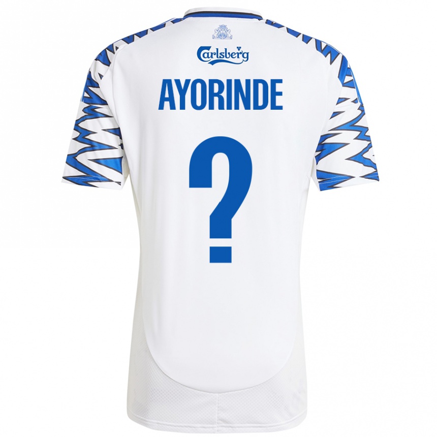 Kids Football Noah Ayorinde #0 White Sky Blue Home Jersey 2024/25 T-Shirt Australia