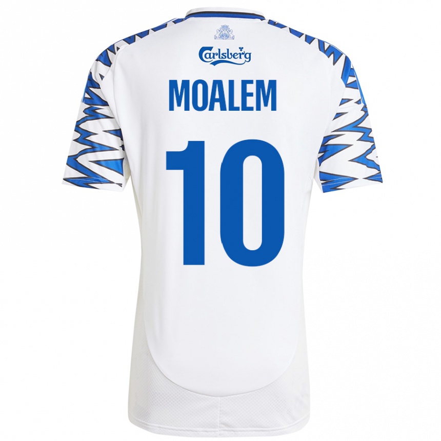 Kids Football Jonathan Moalem #10 White Sky Blue Home Jersey 2024/25 T-Shirt Australia