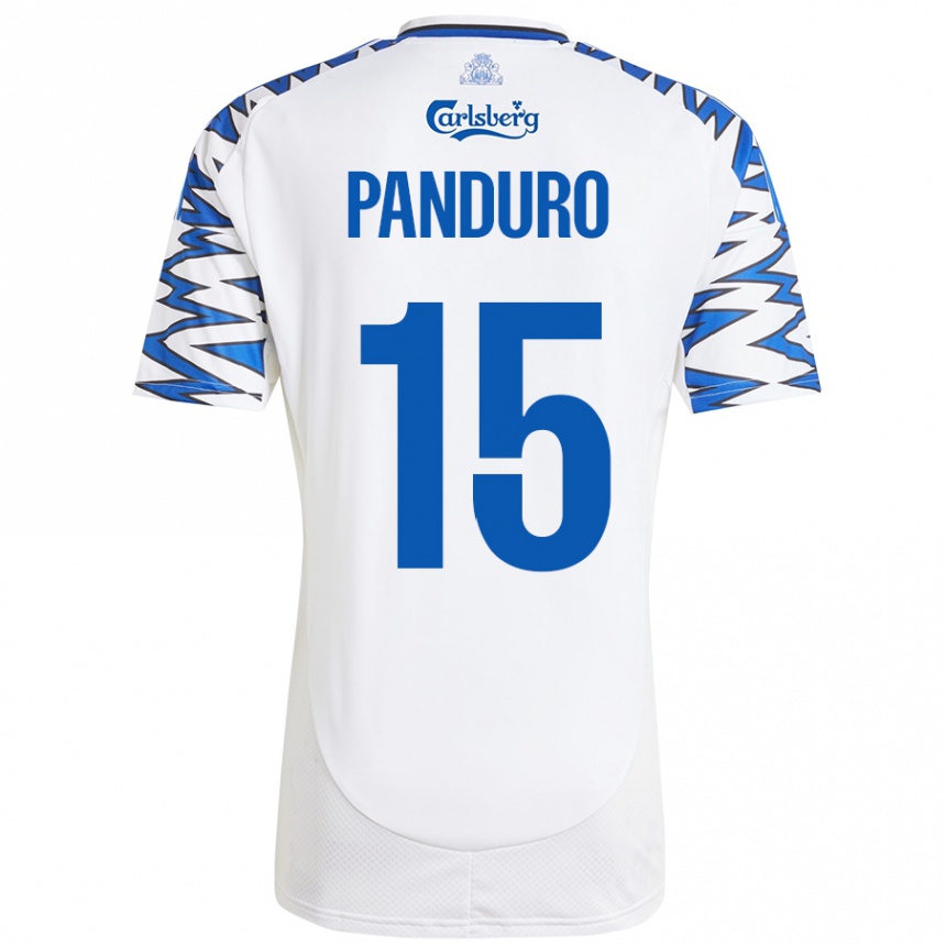 Kids Football Tristan Panduro #15 White Sky Blue Home Jersey 2024/25 T-Shirt Australia