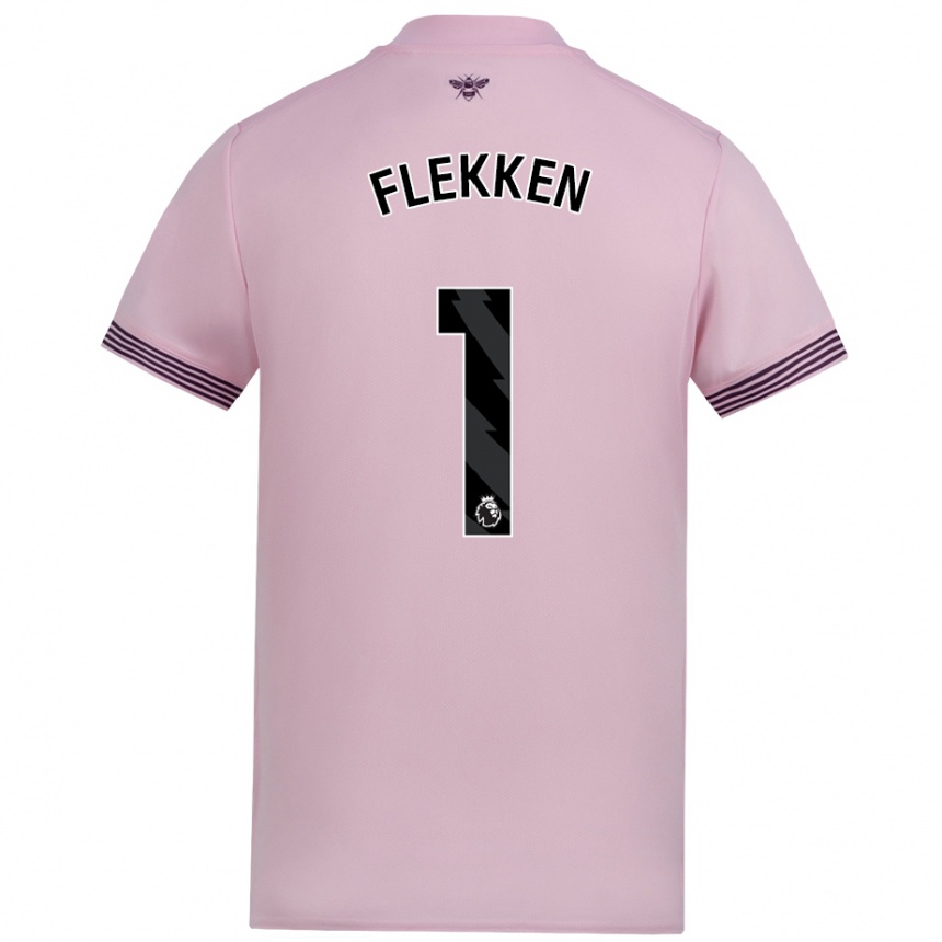 Kids Football Mark Flekken #1 Pink Away Jersey 2024/25 T-Shirt Australia