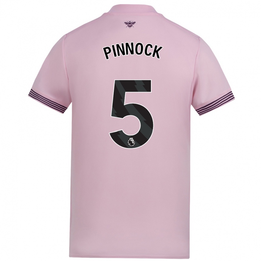 Kids Football Ethan Pinnock #5 Pink Away Jersey 2024/25 T-Shirt Australia