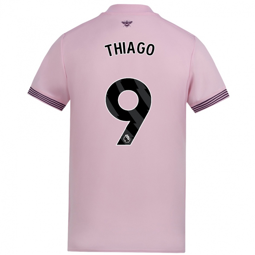 Kids Football Igor Thiago #9 Pink Away Jersey 2024/25 T-Shirt Australia