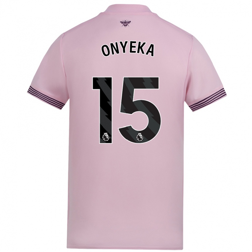 Kids Football Frank Onyeka #15 Pink Away Jersey 2024/25 T-Shirt Australia