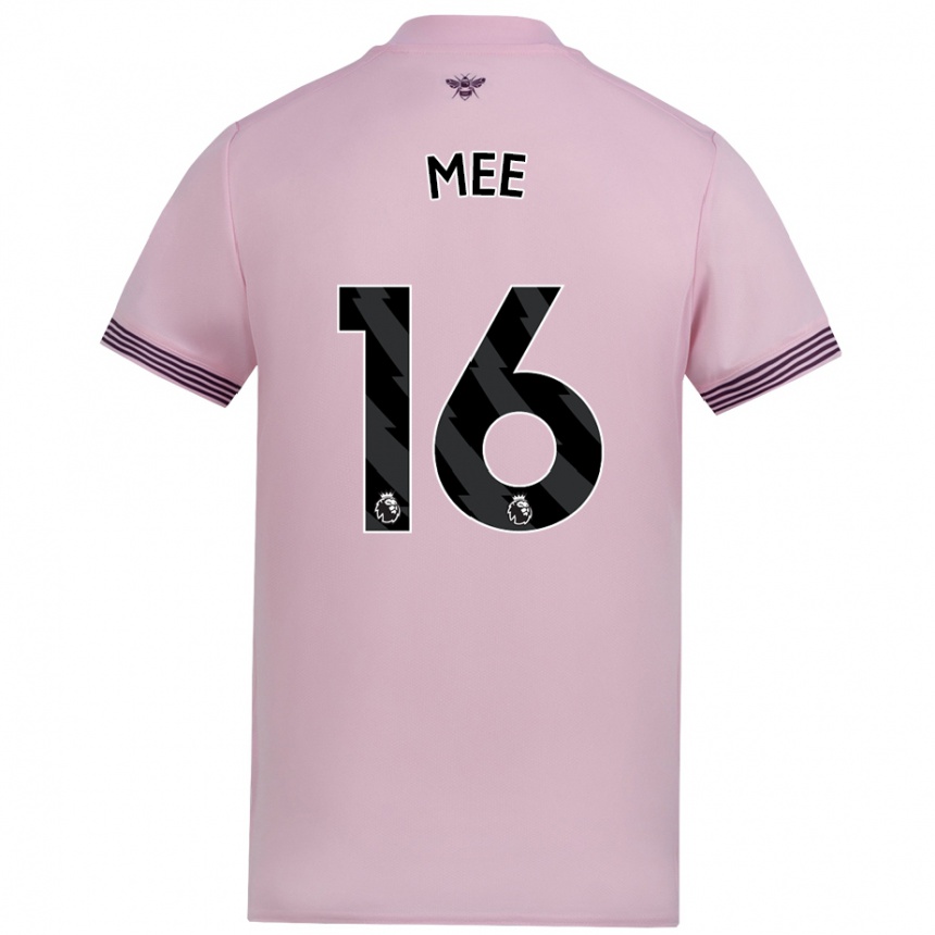 Kids Football Ben Mee #16 Pink Away Jersey 2024/25 T-Shirt Australia