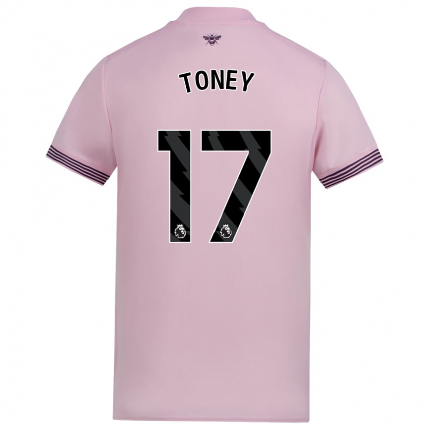 Kids Football Ivan Toney #17 Pink Away Jersey 2024/25 T-Shirt Australia