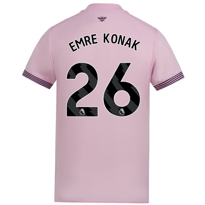 Kids Football Yunus Emre Konak #26 Pink Away Jersey 2024/25 T-Shirt Australia